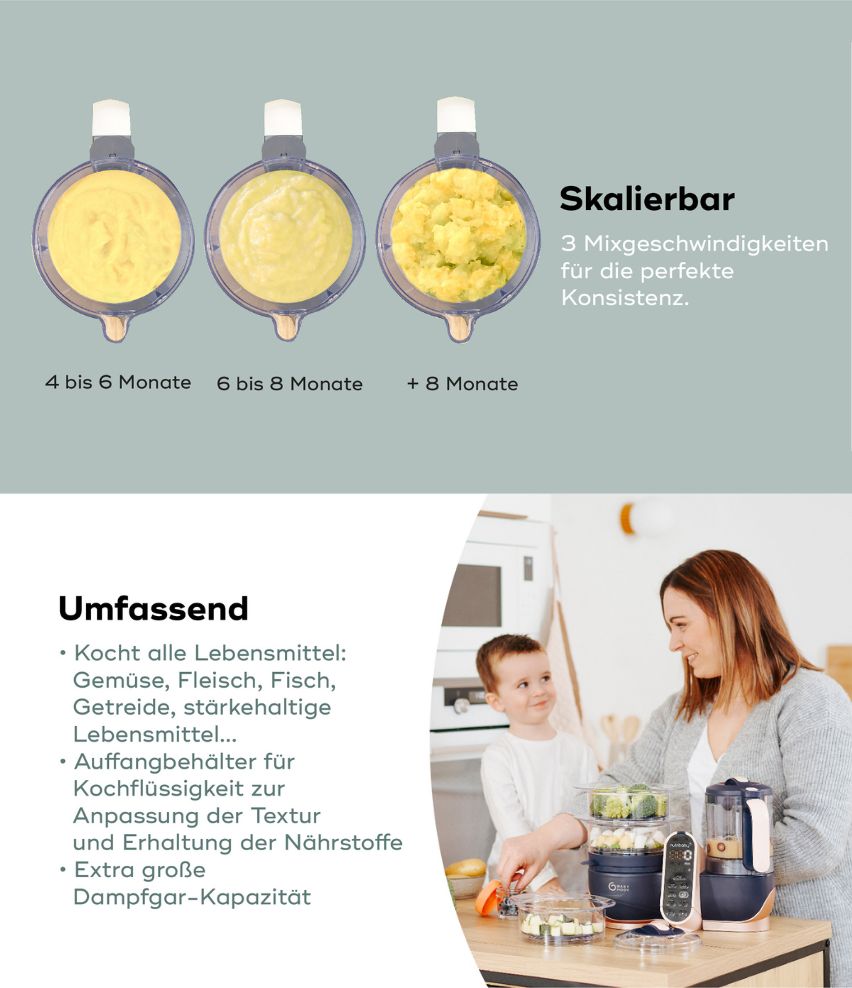 Dampfgarer Nutribaby(+) XL Brei skalierbar