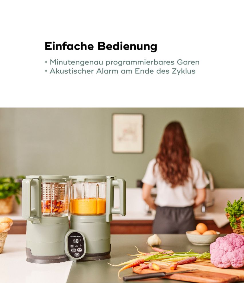 Babynahrungszubereiter Nutribaby Glass einfache Bedienung