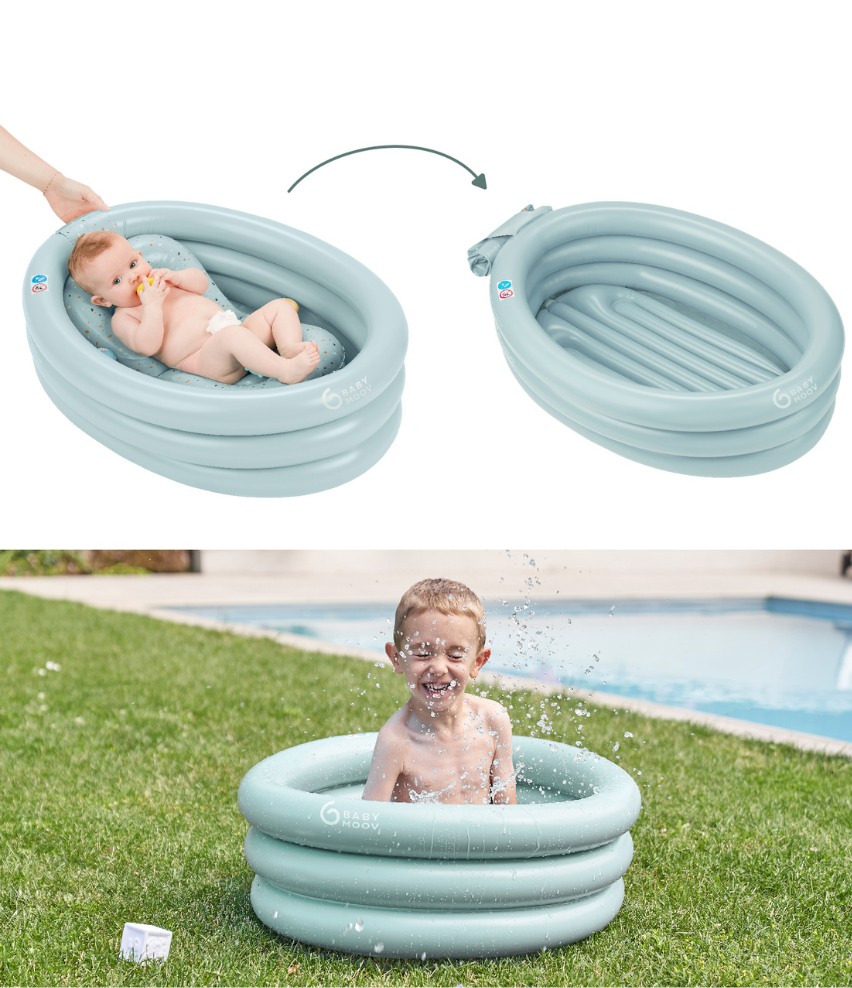Aufblasbare Badewanne Aqua Dots mit Babysitz
